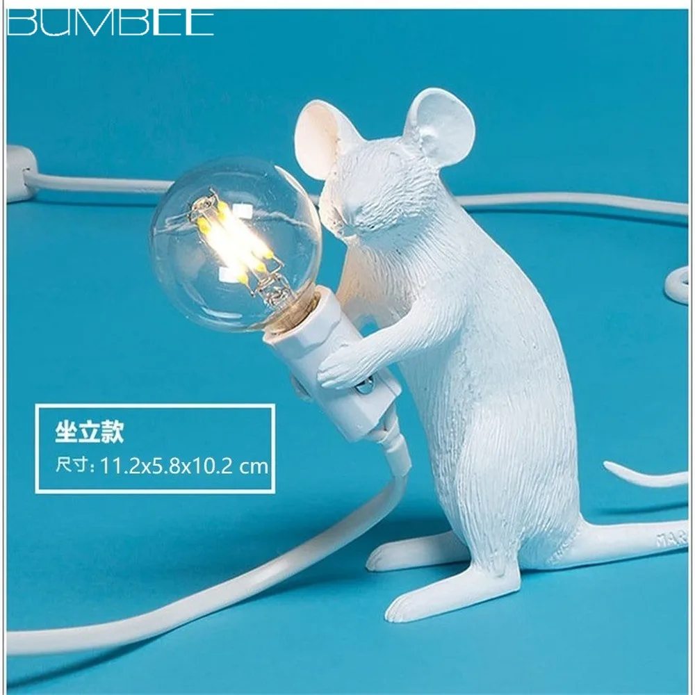 Смоляный стол с мышкой лампа SELETTI мышь лампа современный светодиодный лампы в форме компьютерной мыши стол скандинавский Детская комната Декор светодиодный EU/AU/US/UK штекер