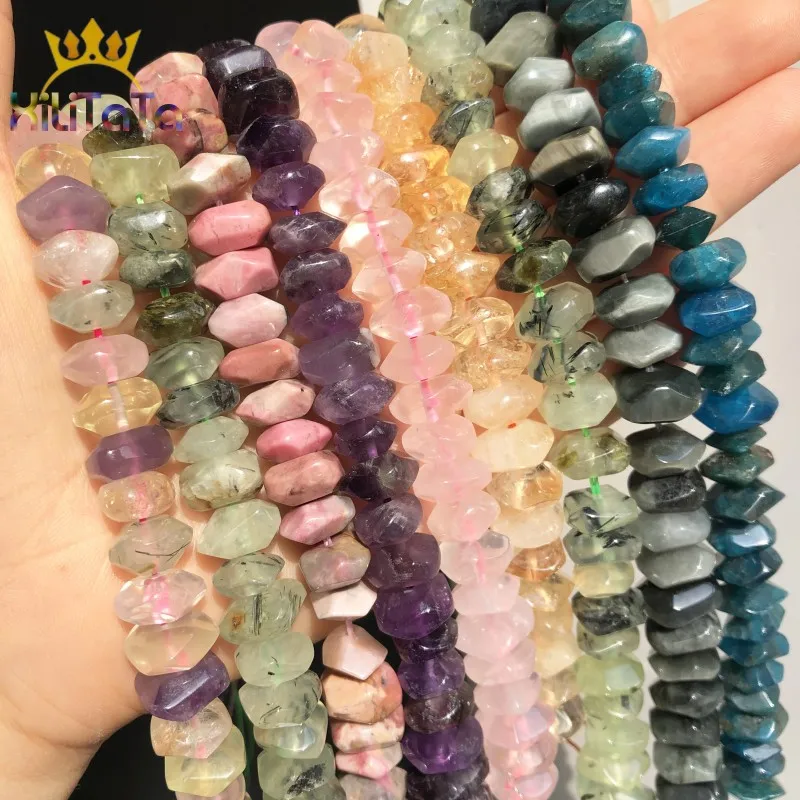 

6*11mm Irregular Amethysts Quartz Apatite Rhodonite Beads Natural Loose Stone Beads For Jewelry DIY Making Bracelet Accessories
