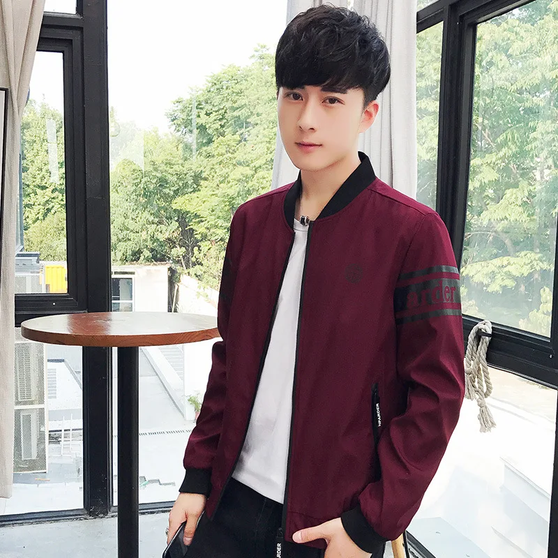 

2019 MEN'S Coat New Style Autumn Korean-style Trend Slim Fit Baseball Uniform Stand Collar Casual Thin Jacket Young MEN'S