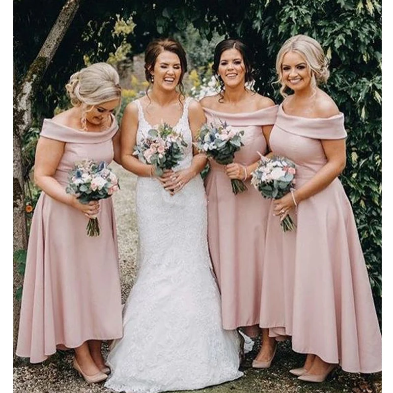 Винтажное свадебное платье трапециевидной формы с открытыми плечами Vestido de Festa официальная Вечеринка платья длинное, до лодыжки Свадебные праздничные платья
