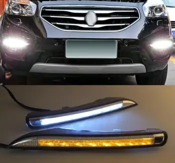 

Turn Signal and dimming style Relay Waterproof LED DRL Driving Daytime Running Day Fog Lamp Light For Renault Koleos 2012-2014