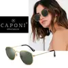 CAPONI 2022 Classic Reflective Sunglasses Men Shades for Women Hexagon Retro Sun Glasses With Box Metal Frame Eyewear CP1081 ► Photo 2/6