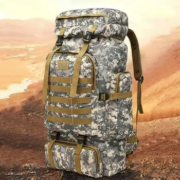 

80L Military Backpack Adjustable Shoulder Strap Tactical Camping Hiking Travel Bag New 2020 Hot Sale Breathable Waterproof
