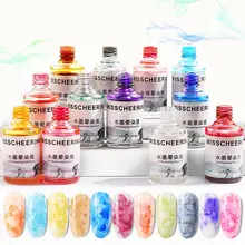 12 цветов, 15 мл, водостойкие чернила, лак для ногтей, гель с рисунком цветения дыма, эффект мрамора, жидкий лак для творчества, маникюрный декор, дизайн ногтей