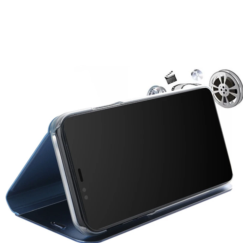 Мобильный чехол для телефона для iPhone X роскошное зеркальное покрытие прозрачный умный флип кожаный чехол-подставка модная Лучшая цена Новинка S30