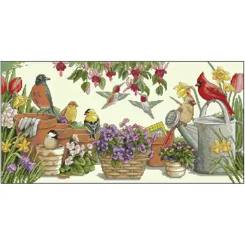 

Hummingbird's Paradise patterns Counted Cross Stitch 11CT 14CT 18CT DIY Chinese Cross Stitch Kits Embroidery Needlework Sets