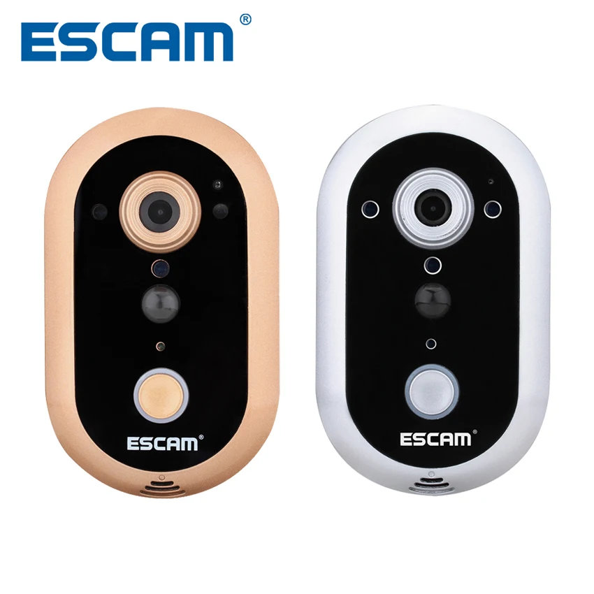 

Newst ESCAM Doorbell QF600 Wifi Mini IP Camera HD P2P indoor Surveillance Night Vision Security CCTV Camera with Free 8GB Card