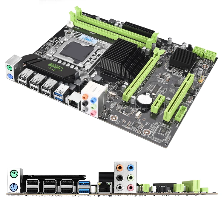 Jingsha X58 M-ATX настольная материнская плата DDR3 LGA 1366 Поддержка AMD RX серии с USB 3,0