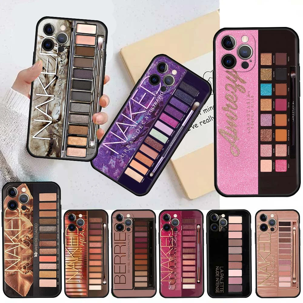 iphone 13 pro max clear case Makeup Eyeshadow Palette Case For Apple iPhone 11 13 12 Pro 7 XR X XS Max 8 6 6S Plus 5 5S SE 2020 13Pro Black Phone Cover Capa iphone 13 pro max case clear