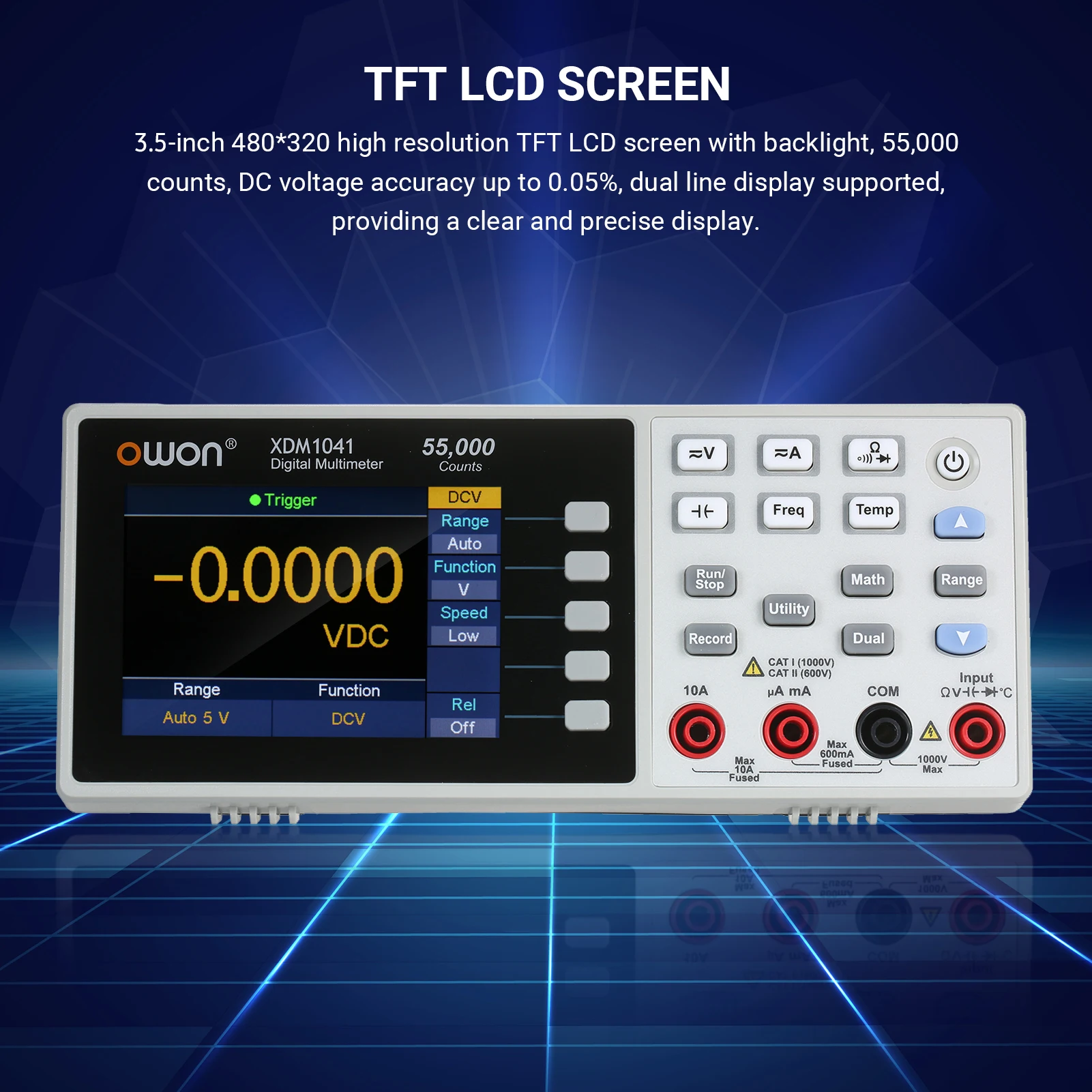 Owon Xdm1041 Usb/rs232 Digital Multimeter 55000 Counts High Accuracy Universal Desktop