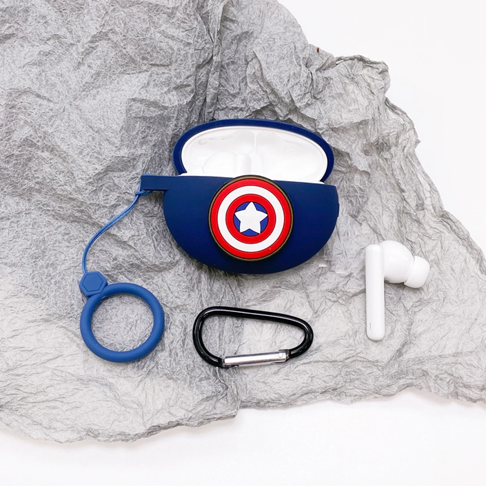 Cute Cartoon Earphone Cover for Huawei Freebuds 4i Case TWS Bluetooth Wireless Headphone Charging Box Case Headset Silicone Case