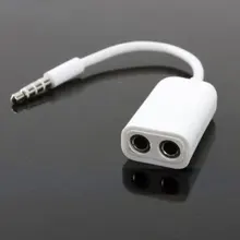 Jack 3.5 mm to Dual 3.5mm Cable male Female Audio cables Splitter adapter two lovers Plug Stereo earphone For iphone samsung