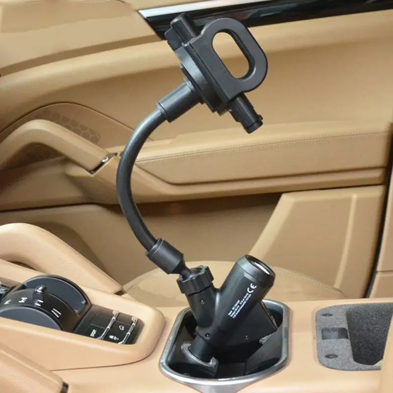Автомобильный держатель для телефона с зажимом fm-передатчиком USB Автомобильное зарядное устройство прикуриватель