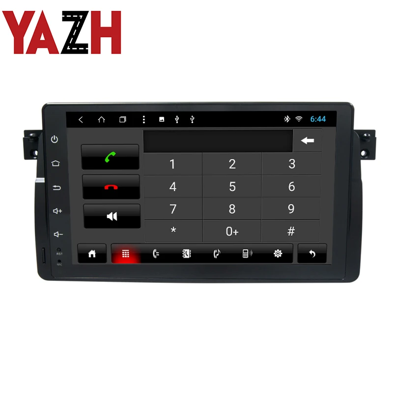 YAZH 1 Din Автомобильный мультимедийный dvd gps навигатор 8 ядер для BMW E46 9 дюймов full touch