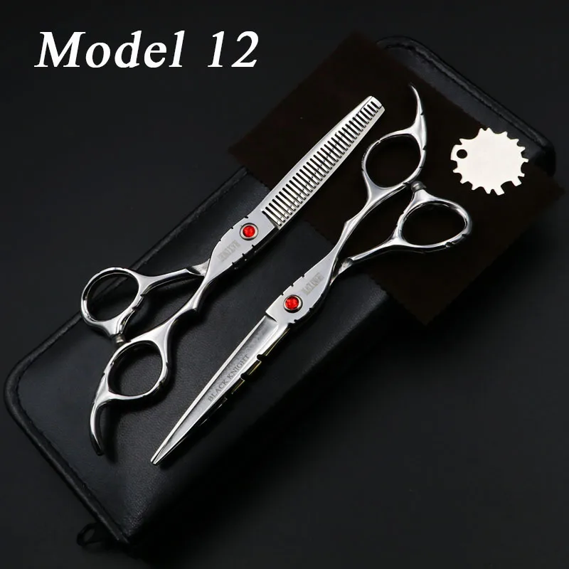 1 set add case " ножницы для домашних животных уход за собакой прямой резки+ истончение маникюрный набор для животных Japan440C доступны в различных стилях - Цвет: 1 set add case