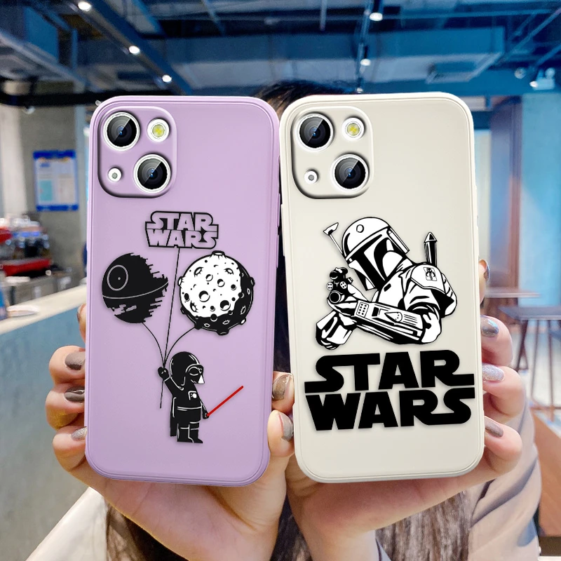 Cool Cartoon Star Wars For Apple Iphone 13 12 Mini 11 Pro Xs Max Xr X 8 7 6s Se Plus Liquid Silicone Soft Cover Phone Case Mobile Phone Cases Covers Aliexpress