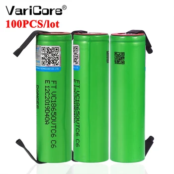 

100PCS VariCore VTC6 3.7V 3000 mAh 18650 Li-ion battery VC18650VTC6 battery + DIY nickel sheet