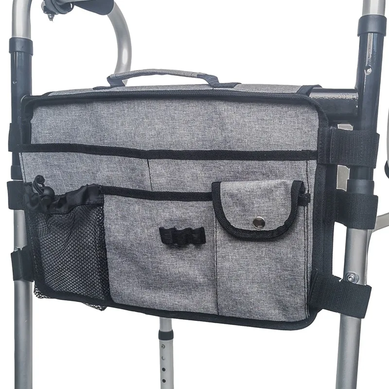 

Wheelchair Backpack Side Bag Large Capacity Walker Bag Scooters Organizers Rollator Pouches For Most Mobility Devices
