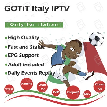 

GOTiT Italy Subscription Super Italian Adult XXX German UK for M3U Android Smart Enigma2 TVIP Mobile