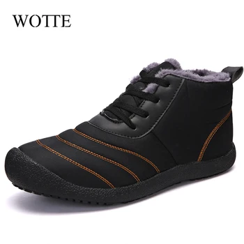 

Winter Men'S Shoes For Men Boots Thick Fur Warm Ankle Boots Men Footwear Waterproof Snow Boots Botas Hombre Winter Shoes Unisex