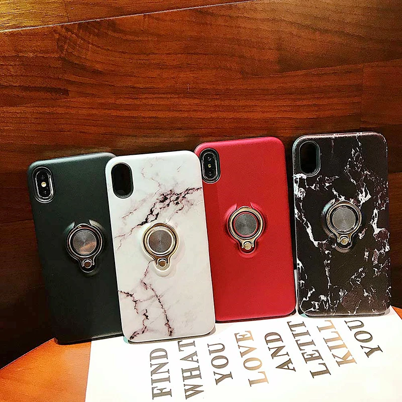 Магнитный чехол для телефона с кольцом-держателем на палец iphone XS MAX 7 6s 8 Plus XR