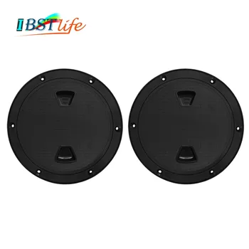 

2PCS 4 inch white / black Screw Out Inspection Deck Plate Marine boat yacht Detachable Cover RV Plastic