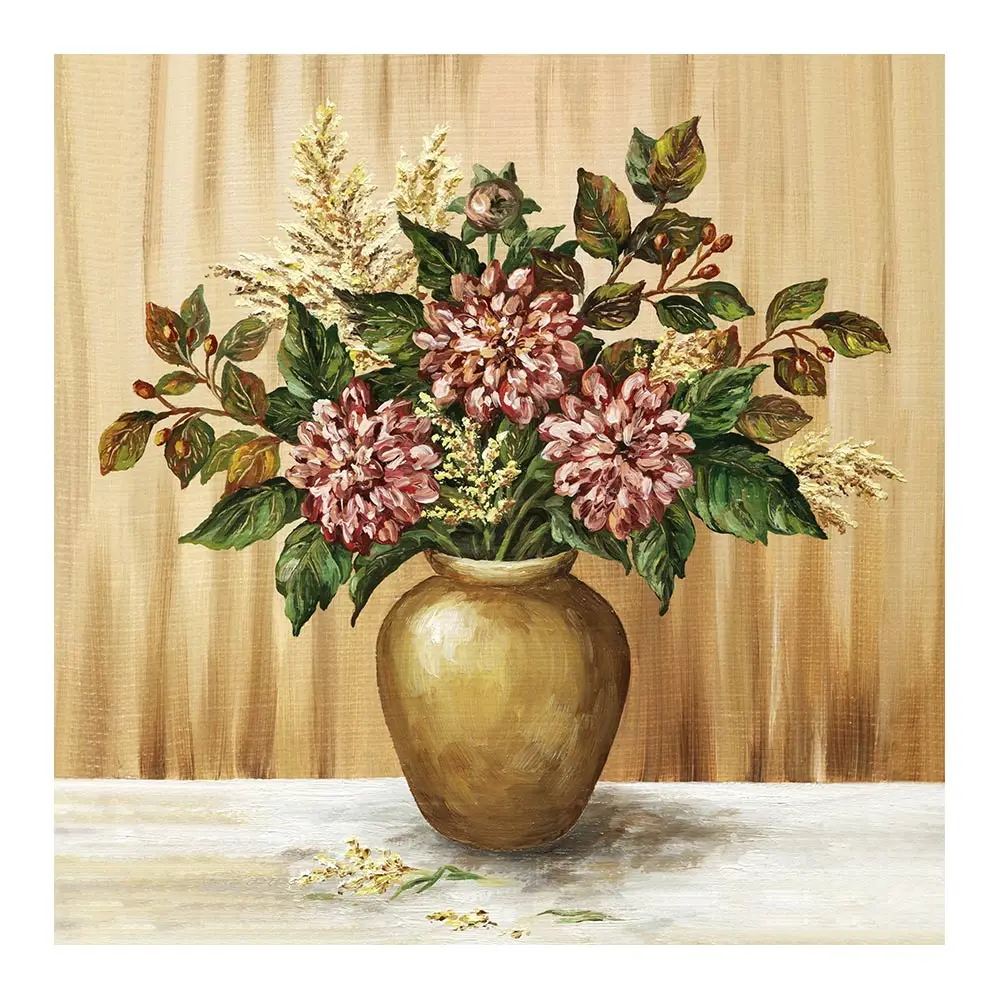 

Floral Yellow Vase Diamond Painting flower arrangement Round Full Drill still life DIY Mosaic Embroidery 5D Cross Stitch gifts