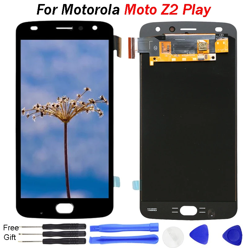 OLED дисплей для Motorola Moto Z2 Play ЖК-дисплей с сенсорным экраном Замена Черный Белый XT1070