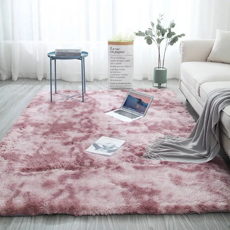 Gradient Solid Carpet Thick Rugs Non-slip Mat Bathroom Area rug for Living Room Soft Fluffy Child Bedroom Mats Carpets alfombra