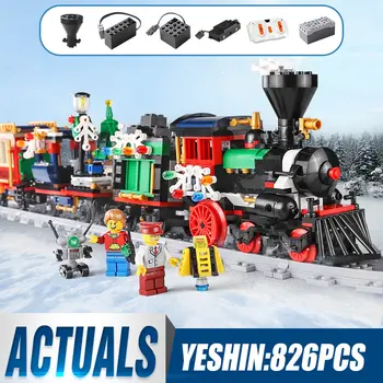 

DHL 36001 Motorized Techic Car Model Winter Holiday Train Building Blocks Bricks Compatible With 10254 Kids Christmas Gifts