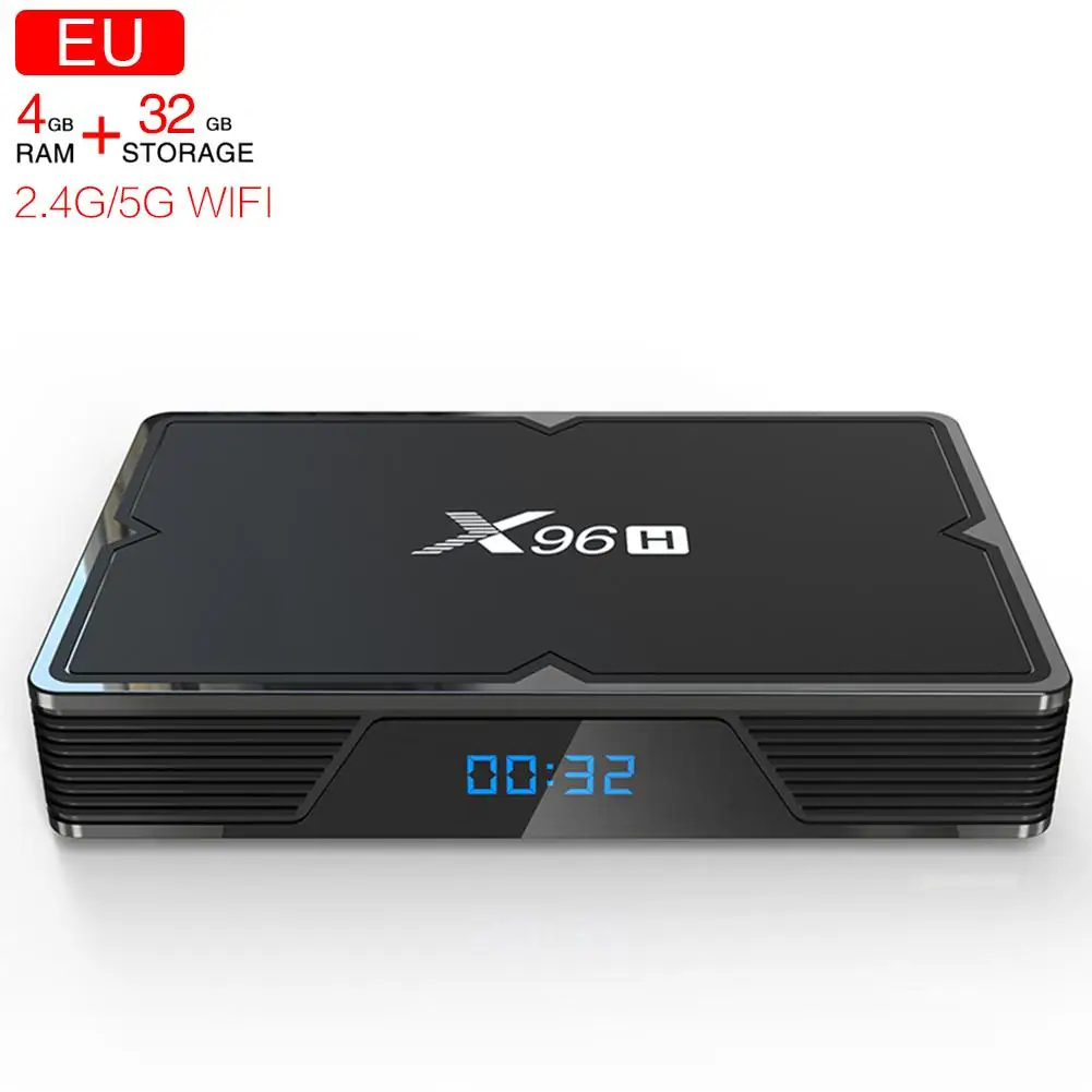 X96H Android 9,0 Smart tv BOX H603 2G 4G DDR3 16G 3 2G 64G EMMC rom телеприставка 6K HD Wifi медиаплеер ТВ приемник Play Store - Цвет: 432G  2.4G5G WIFI