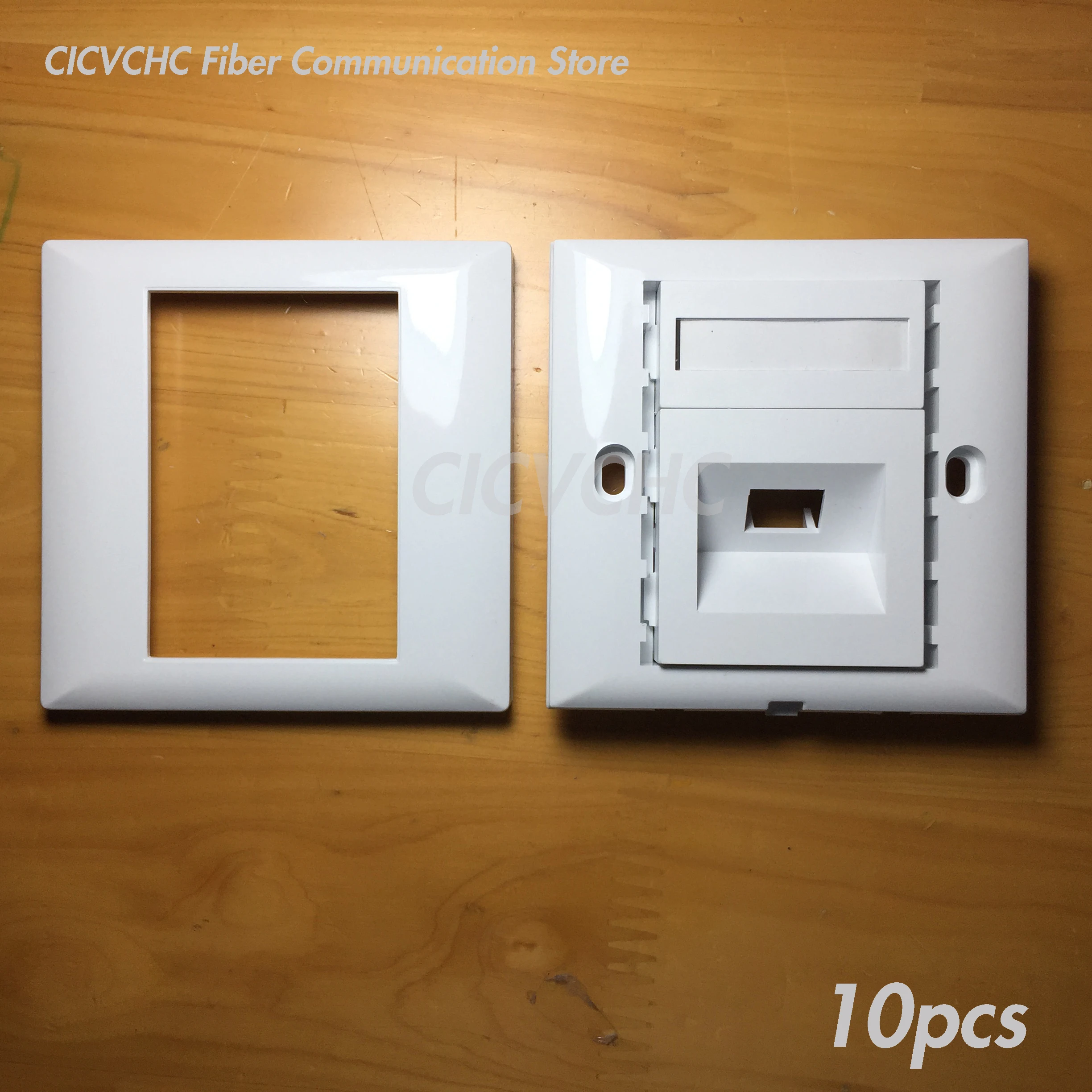 10pcs 86x86mm Panel for Simplex SC or Duplex LC Adapter / White / FTTH ODN