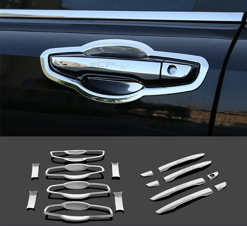 thumbnail image 1 of Para Honda CRV 2019 2020 5th CR-V, cubierta protectora de manija de puerta, manija de tazón de puerta exterior, modificación de manija de puerta, decoración de lentejuelas para muñeca, 1 of 5