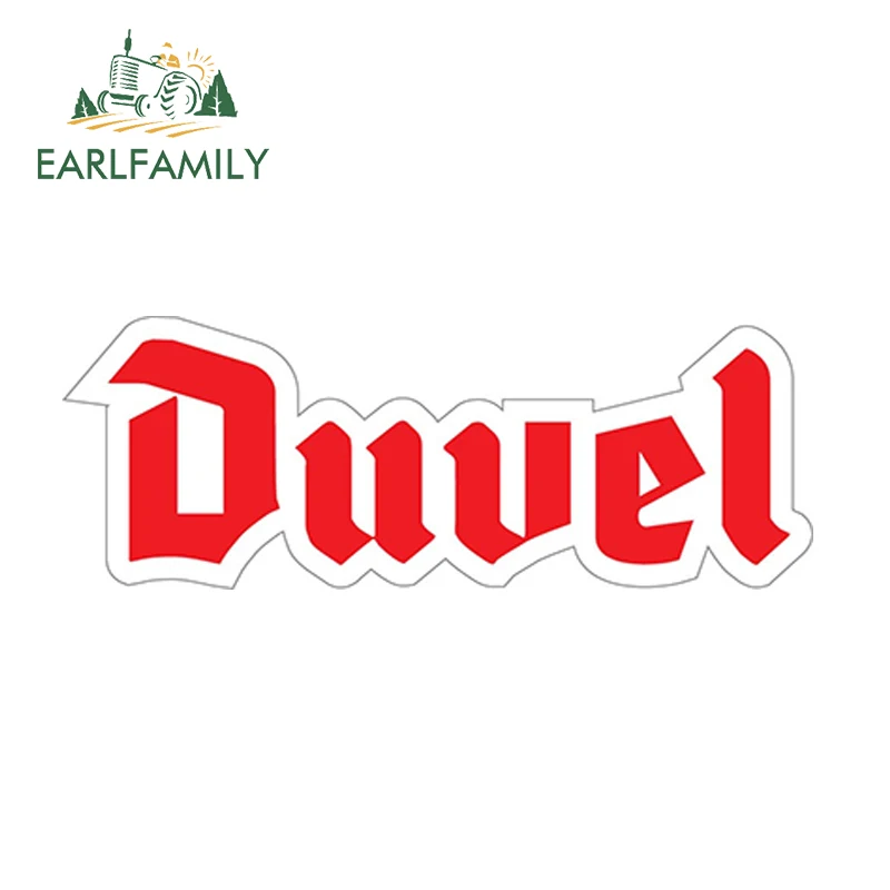 EARLFAMILY, 13 см x 4,7 см, DUVEL, стикер, аксессуары для стайлинга автомобилей, светоотражающие, водонепроницаемые, забавные, виниловые, автомобильные наклейки, декоративные, автомобильные наклейки