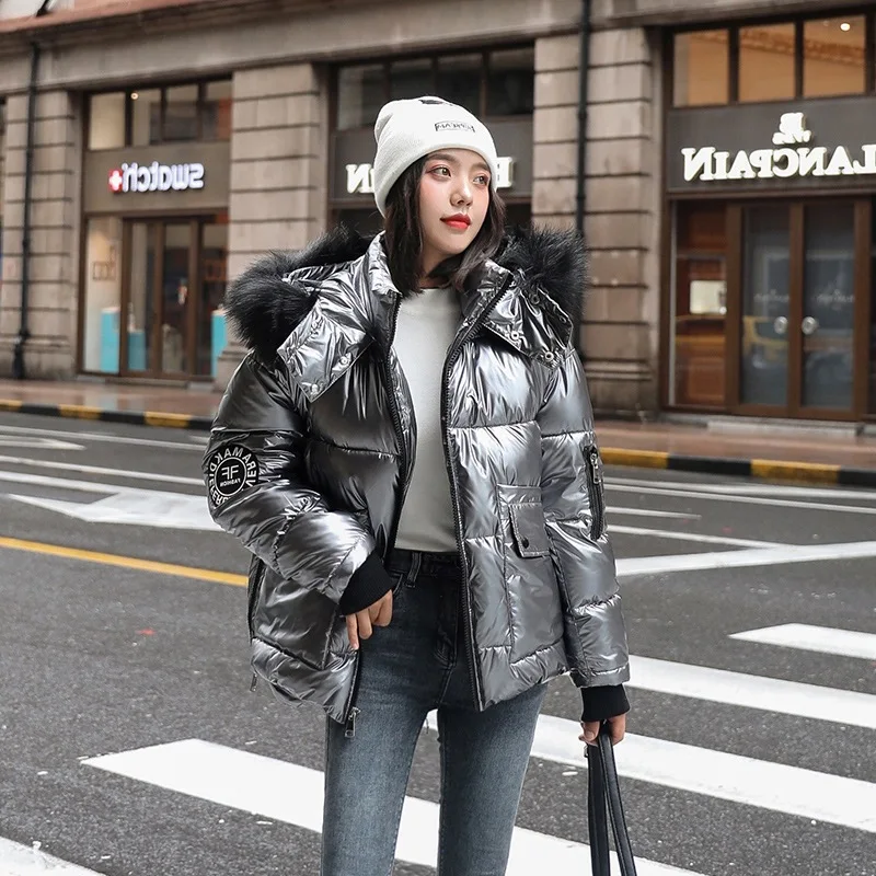 

AliExpress 2019 Winter New Style Da Mao ling liang Surface Cotton Coat Women's Korean-style Thick Slim Fit Large Size Cotton-pad