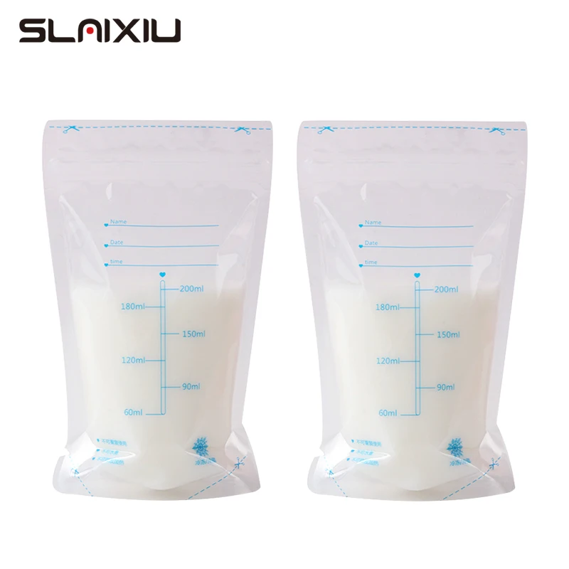Breast Milk Storage Bag 30/60/90 Pcs/Bag 200ml Milk Freezer Bags Milk Baby Food Storage Breast Storage Bag BPA Free Baby Safe Feeding Bags Feeding breast milk storage bag