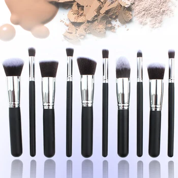 

10 Pcs Professional Make up Brush Set foundation Blusher Kabuki Brushes Set