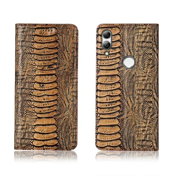 

Ostrich foot pattern genuine leahther phone bag for Huawei Enjoy Max magnetic phone case for Huawei Enjoy 9 Plus flip cover capa