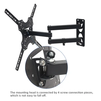 

17-55 Inch Lcd Television Computer Monitor Universal Rack Telescopic Rotating 180 Degree Display Bracket Swing Rack Wall Mount