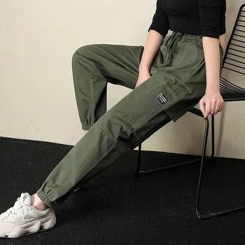 

Fall 2020 tall waist slacks beam foot overalls female easy leisure show thin han edition straight canister wholesale H880