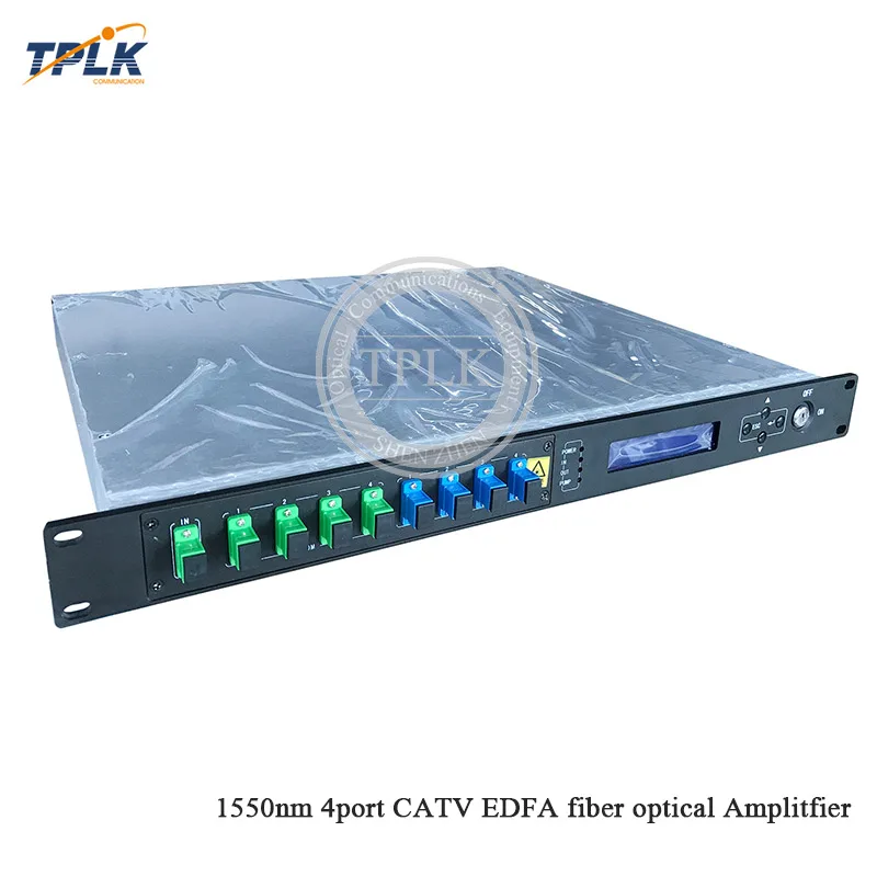 Горячая продажа CATV EDFA WDM 1550nm 1U/80 W 4port * 21dbm sc/apc sc/upc высокомощный усилитель