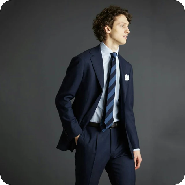 2023 Latest Design Casual Navy Blue Suits Men Business Blazer Black Pants  trajes de hombre Costume Homme Slim Terno Masculino - AliExpress