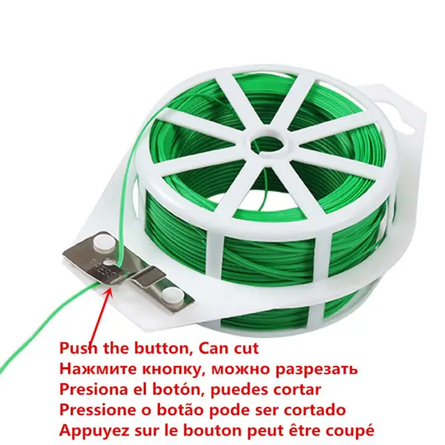 30 M Multifunkcionális Műanyag Acél Csavar Nyakkendő Erős Újrafelhasználható Kerti Virágnövények Támogató Hevederekkel Kötött Házak Fejlesztési Kábelkötegei - Image 2