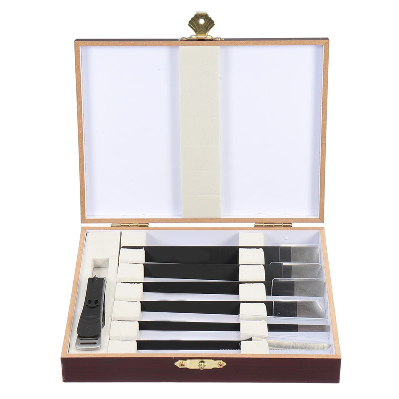 7Pcs/set Cuticle Dry Dead Skin Remover Toe Nail Pedicure knife Feet Care Manicure Nails Clipper Scissors Tweezer with Box
