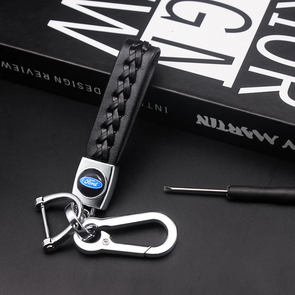 1 шт. автостайлинг Автомобильный логотип брелок металлический + кожаный для