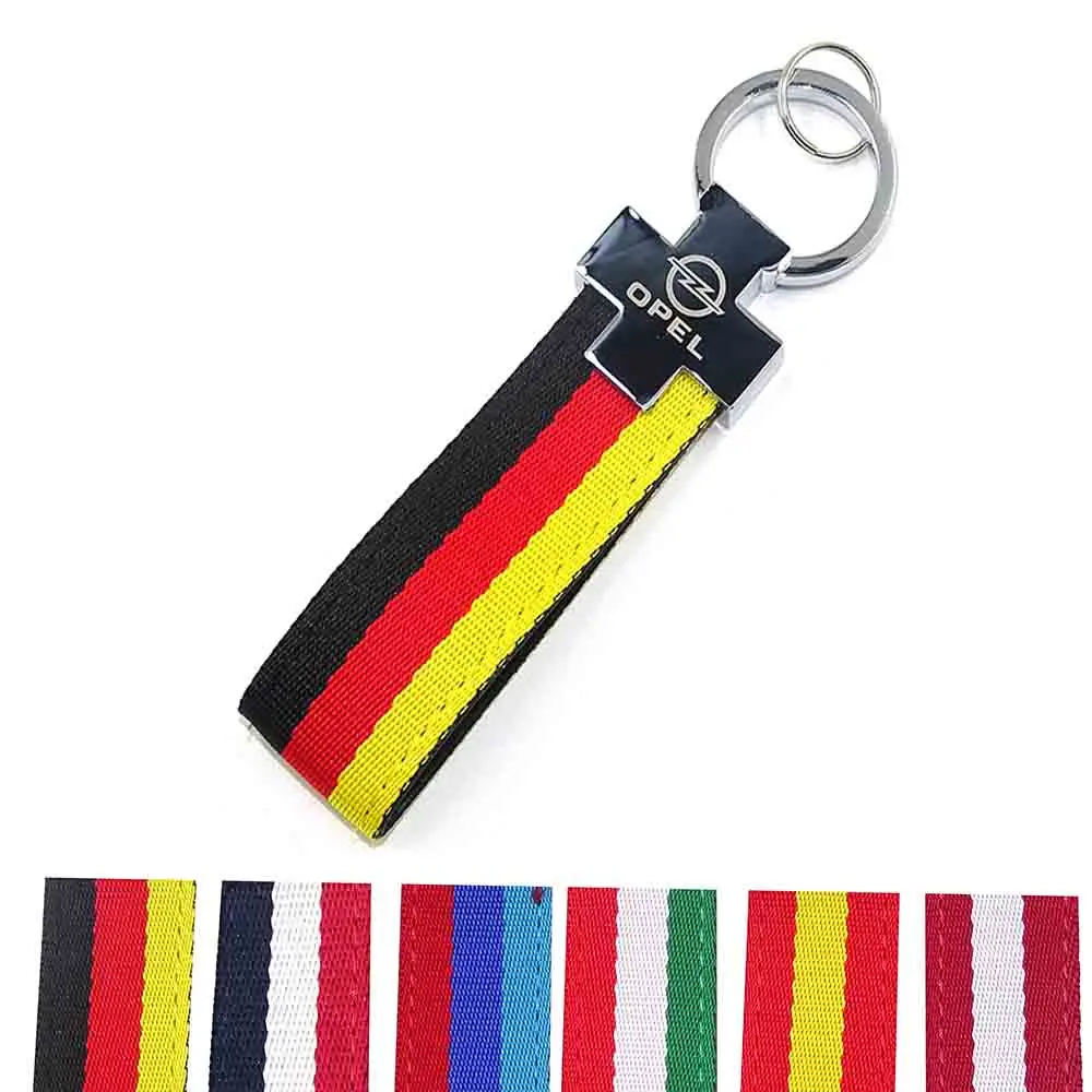 

Car Styling 3D Metal+Leather Emblem Car Key Ring Keychain Key Holder Logo For Opel Corsa Insignia Astra Antara Meriva Zafira