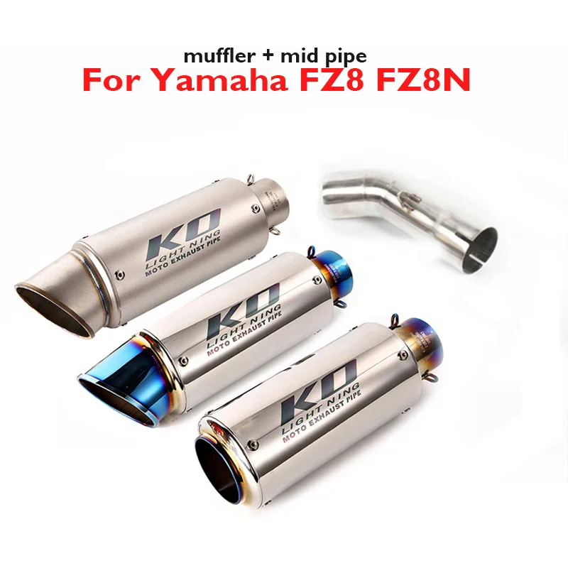 

FZ8 FZ8N Motorcycle Exhaust Tip Muffler Escape System Middle Connection Link Mid Pipe for Yamaha FZ8 FZ8N