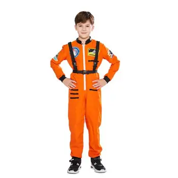 

Childrens Orange Astronaut Suit Spaceman Cosplay Uniform Boys Perfect Halloween Birthday Party Outfit