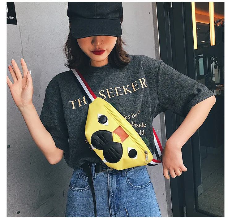 JIULIN Ins Tiger Theme Pack Girls New Korean Edition Student Chic Lovely Girl Skipping Her Breast