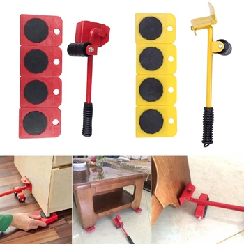 

Furniture Mobile Tool Set Furniture Transport Elevator Heavy Tool Mobile Tool 4 Wheel Mobile Roller +1 Wheel Lever Home